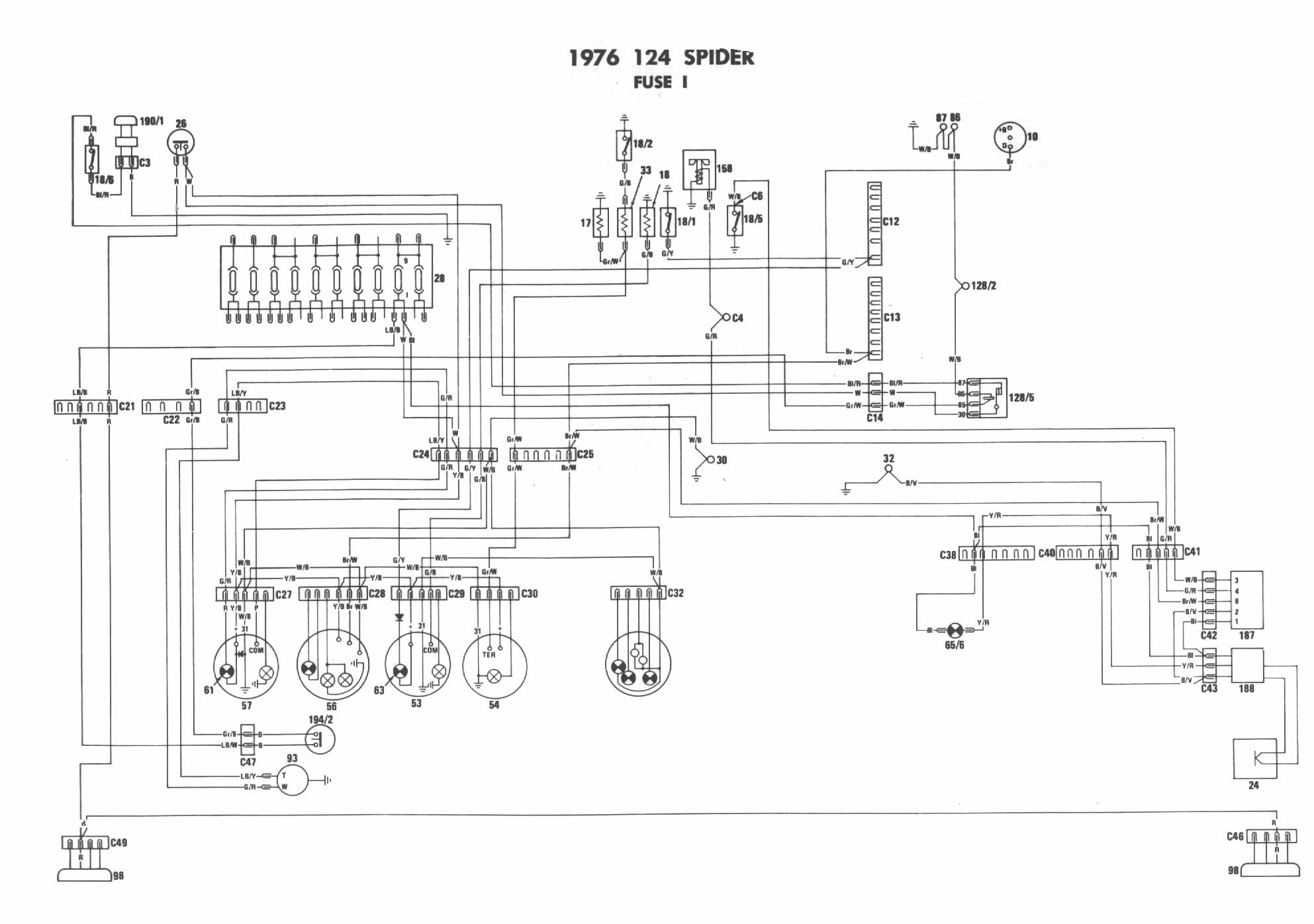 1976 Fiat Spider Wiring Diagrams